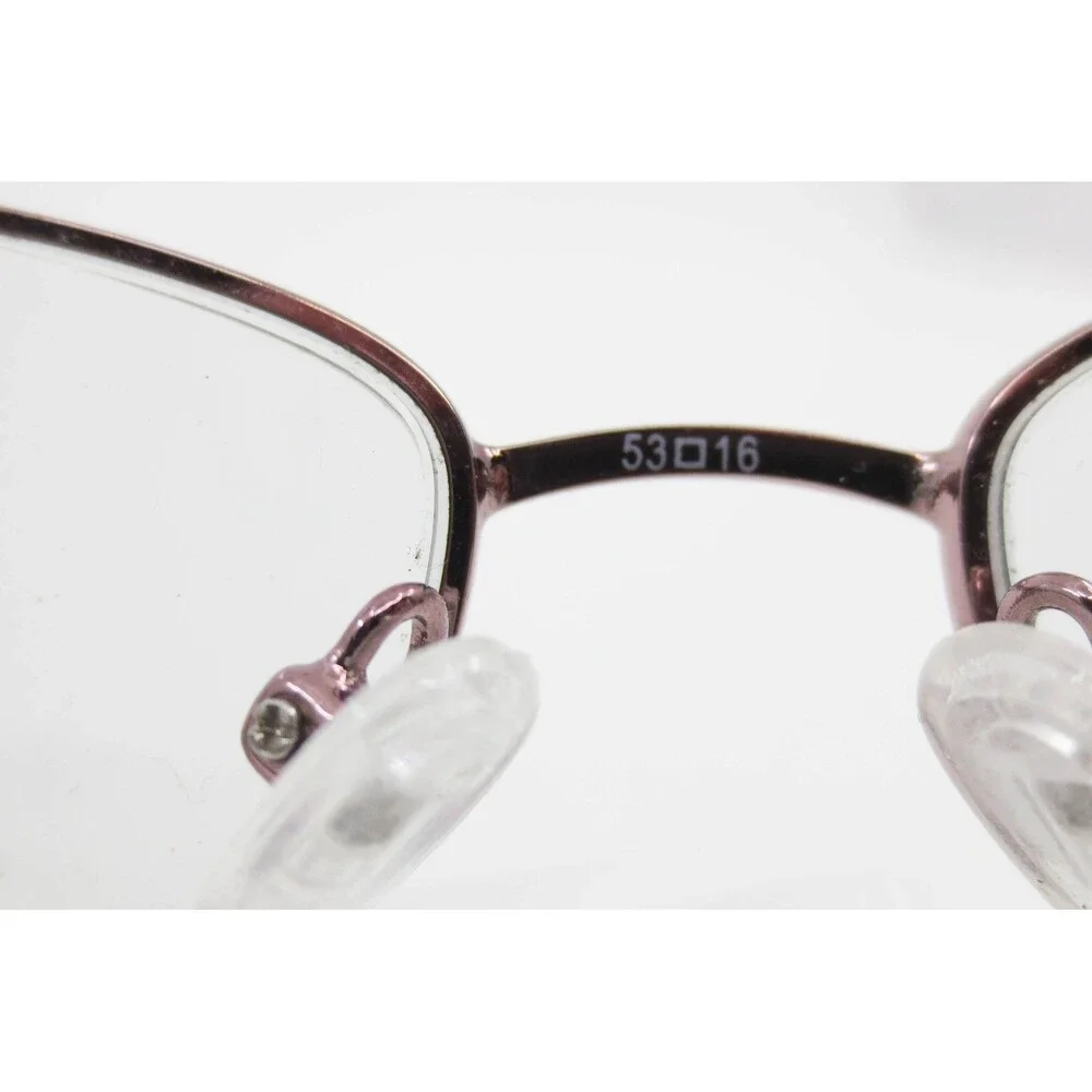 Visage E213 ROS Oval Eyeglasses Rose Pink Metal Frames 53-16-135 Crystal Detail